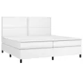cadre de lit avec matelas et LED Blanc 200x200 cm