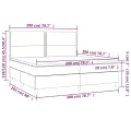 cadre de lit avec matelas et LED Blanc 200x200 cm