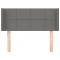 Tête de lit avec oreilles Gris foncé 83x16x78/88 cm Tissu