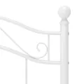 Cadre de lit Blanc Métal 100x200 cm
