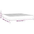 Matelas de lit à ressorts ensachés Noir 180x200x20cm Similicuir