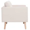 Canapé à 3 places Tissu Crème
