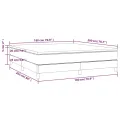 cadre de lit avec matelas Crème 180x200 cm Tissu
