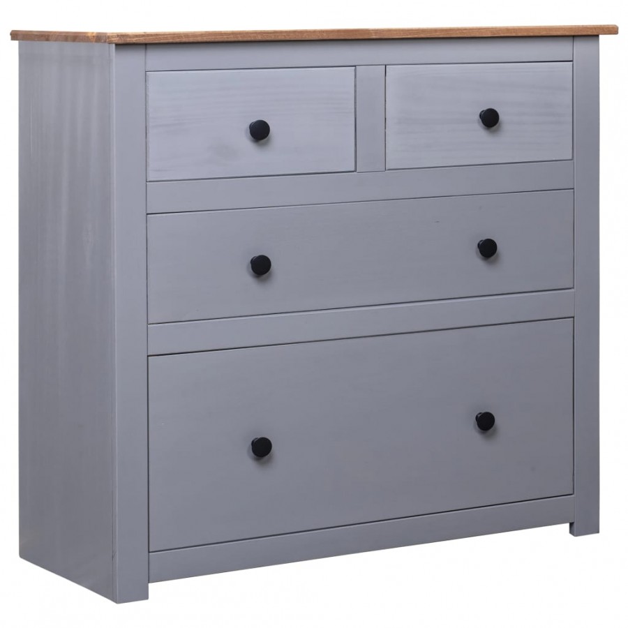 Buffet Gris 80x40x83 cm Pin Gamme Panama