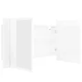 Armoire à miroir de bain à LED Blanc brillant Acrylique