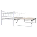 Cadre de lit blanc acier 180x200/90x200 cm