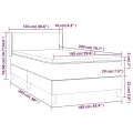 cadre de lit avec matelas Noir 100x200 cm Similicuir