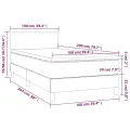 cadre de lit avec matelas Noir 100x200 cm Similicuir