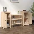 Buffets 2 pcs 40x35x80 cm Bois massif de pin