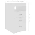 Armoire à tiroirs Blanc 40x50x76 cm Bois d'ingénierie