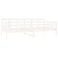 Lit de jour blanc bois de pin massif 90x200 cm