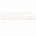 Lit de jour blanc bois de pin massif 90x200 cm