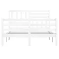 Cadre de lit Blanc Bois massif 160x200 cm