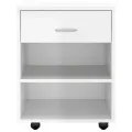 Armoire à roulettes Blanc brillant 46x36x59 cm Aggloméré