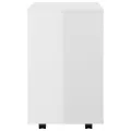 Armoire à roulettes Blanc brillant 46x36x59 cm Aggloméré