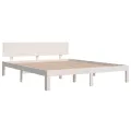 Cadre de lit Blanc Bois de pin massif 160x200 cm