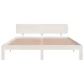 Cadre de lit Blanc Bois de pin massif 160x200 cm