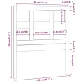 Tête de lit Blanc 95,5x4x100 cm Bois massif de pin
