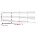 Tête de lit murale Blanc 166x3x63 cm Bois massif de pin