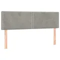 cadre de lit et matelas Gris clair 140x200cm Velours
