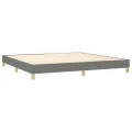 cadre de lit avec matelas Gris foncé 200x200cm Tissu