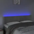 Tête de lit à LED Gris clair 144x5x78/88 cm Velours