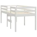 Lit haut Blanc 80x200 cm Bois de pin massif