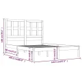 Cadre de lit Blanc Bois de pin massif 140x200 cm