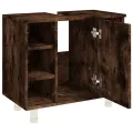 Armoire de bain Chêne fumé 60x32x53,5 cm Bois d'ingénierie