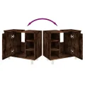Armoire de bain Chêne fumé 60x32x53,5 cm Bois d'ingénierie