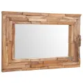 Miroir décoratif Teck 90 x 60 cm Rectangulaire