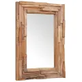 Miroir décoratif Teck 90 x 60 cm Rectangulaire