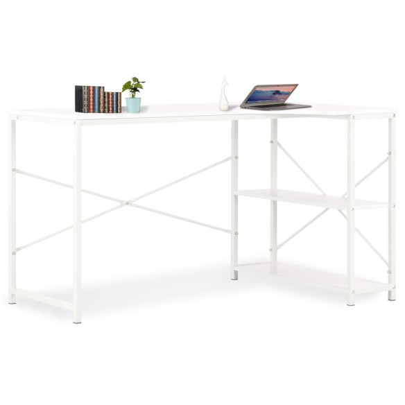 Bureau d'ordinateur Blanc 120 x 72 x 70 cm