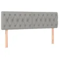 cadre de lit avec matelas Gris clair 140x190cm Tissu
