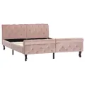 Cadre de lit Rose Velours 140 x 200 cm