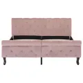 Cadre de lit Rose Velours 140 x 200 cm