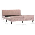 Cadre de lit Rose Velours 140 x 200 cm