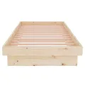 Cadre de lit bois massif 75x190 cm petit simple