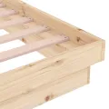 Cadre de lit bois massif 75x190 cm petit simple