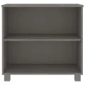 Buffet HAMAR Gris clair 85x35x80 cm Bois massif de pin