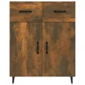 Buffet chêne fumé 69,5x34x90 cm bois d'ingénierie