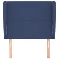 Tête de lit avec oreilles Bleu 83x23x118/128 cm Tissu