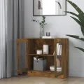 Armoire à vitrine Chêne fumé 82,5x30,5x80 cm Bois d'ingénierie