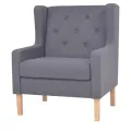 Ensemble de canapés 3 pcs tissu gris