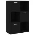 Armoire de rangement Noir 60x29,5x90 cm Aggloméré