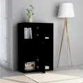 Armoire de rangement Noir 60x29,5x90 cm Aggloméré