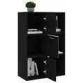 Armoire de rangement Noir 60x29,5x90 cm Aggloméré