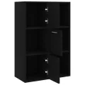 Armoire de rangement Noir 60x29,5x90 cm Aggloméré