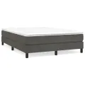 cadre de lit Gris foncé 140x190 cm Velours