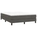 cadre de lit Gris foncé 140x190 cm Velours